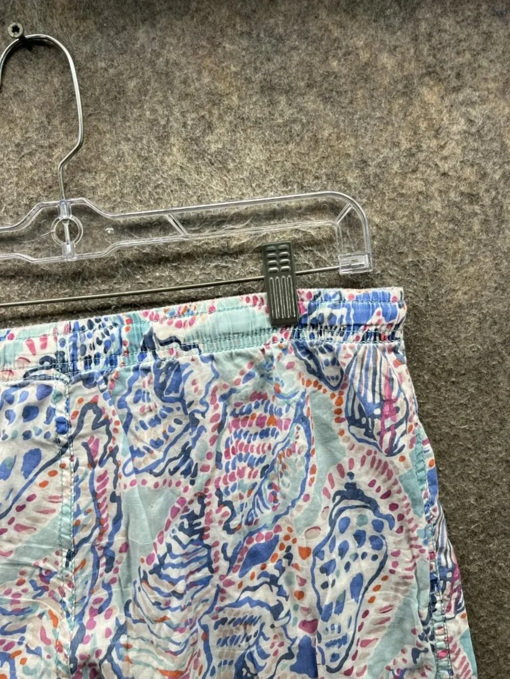 Lilly Pulitzer Pants Women Large Multicolor Paisley Twill Capri Crop Lightweight